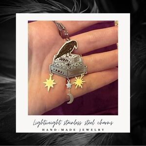 Hand-Made Jewelry Silver Raven Earrings